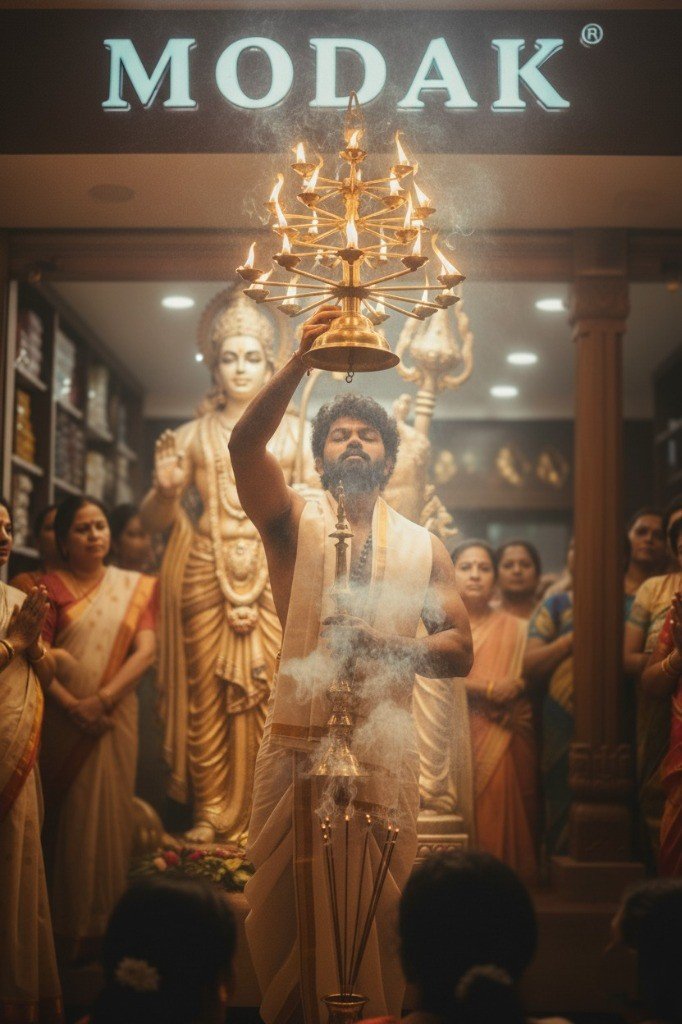 Daily Arathi Ritual at Modak